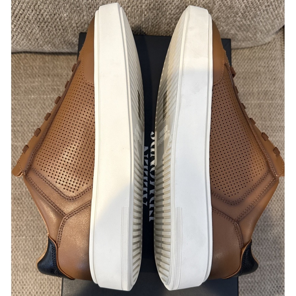 Allen Edmonds Oliver Sneaker Mens 8 3E Luggage Tan New Leather Slip-On EC4501007 - Picture 9 of 16